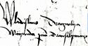 Vlad III Dracula's signature